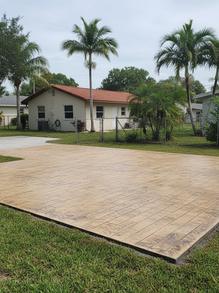 Concrete Driveways completed by Charis Concrete Solutions in Daytona Beach, FL