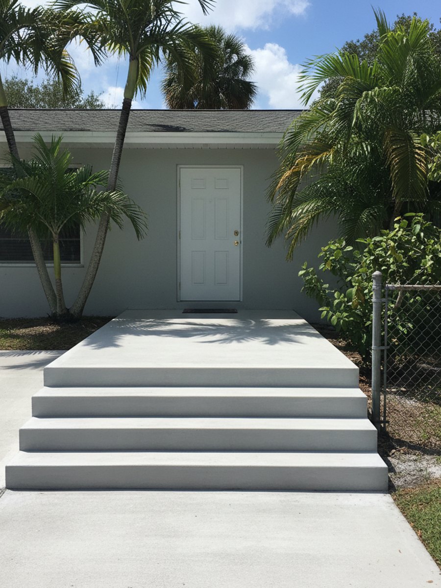 Concrete Pool Decks completed by Charis Concrete Solutions in New Smyrna Beach, FL