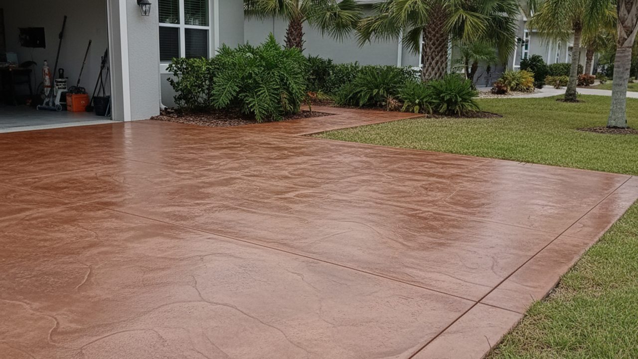 Concrete Pool Decks completed by Charis Concrete Solutions in Ormond Beach, FL